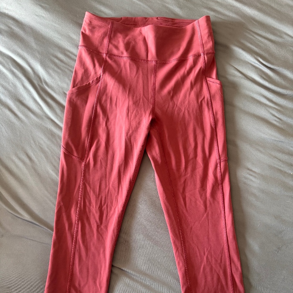Pink Lululemon Pants with Pockets- Size 6